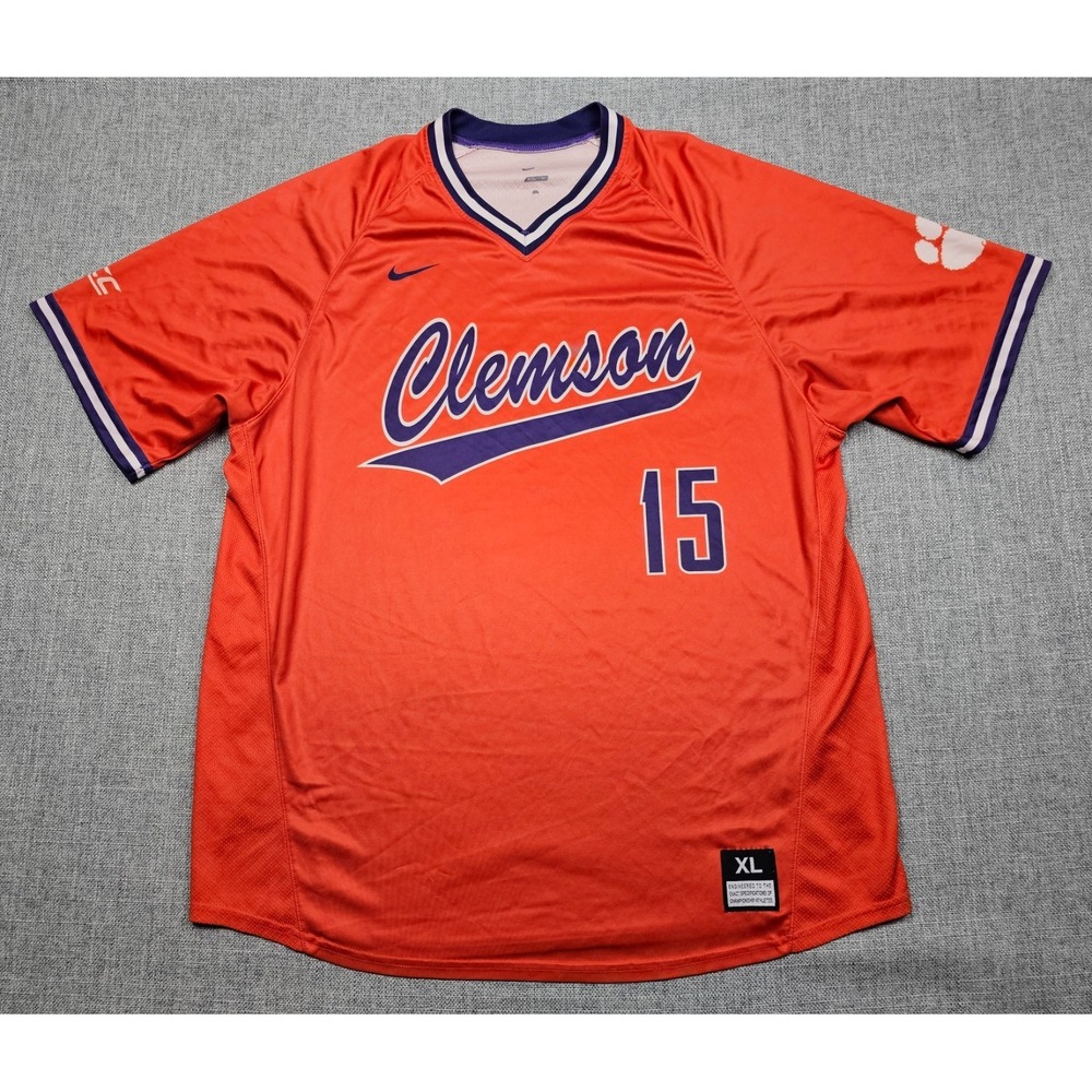 Clemson Tigers Baseball Jersey Mens‎ XL Nike Practice Team Issued Authentic #15